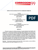 Paper No.: Effects of Multiphase Flow On Corrosion Inhibitor