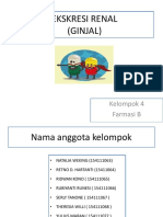 Farmakokinetik Kelompok 4 Farmasi B Ekskresi Renal