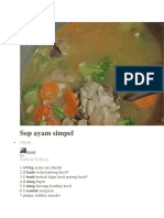 Sop Ayam Simpel