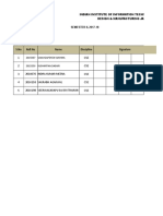 VLSI Design: S.No Roll No Name Discipline Signature