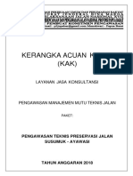 KAK Pengawasan Teknis Preservasi Jalan Susumuk - Ayawasi