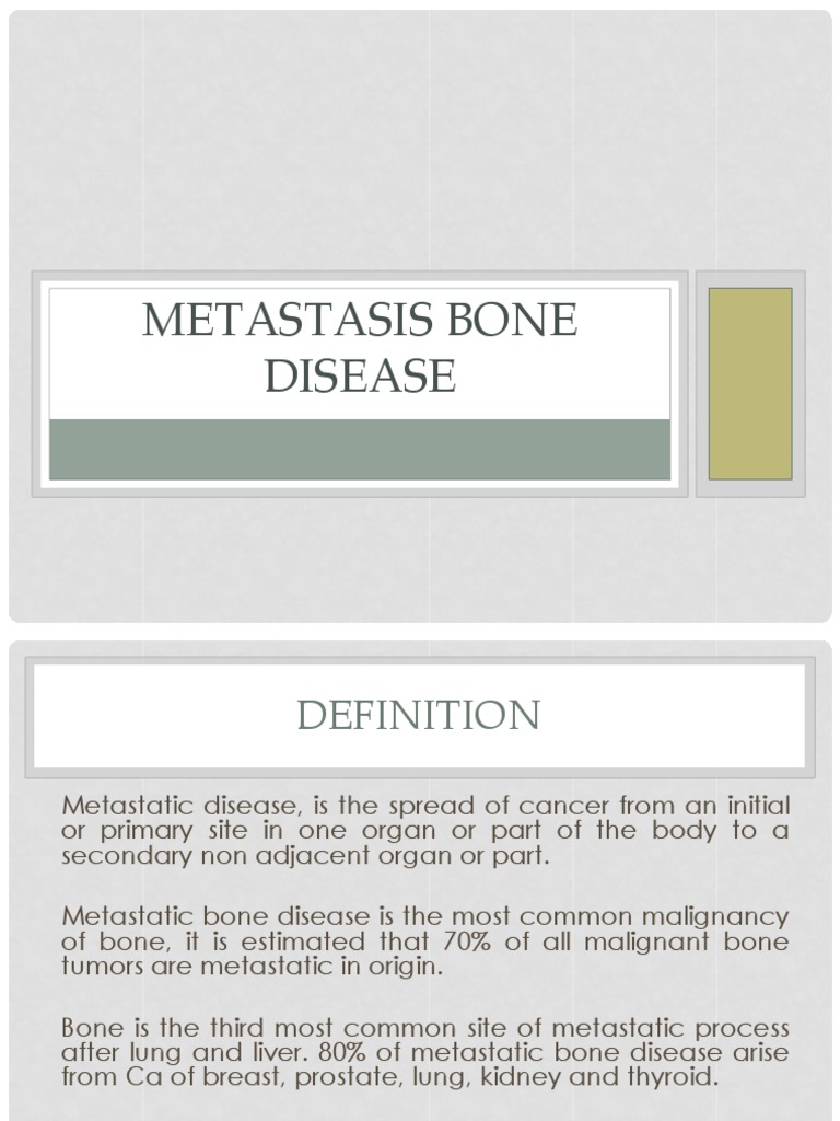 Metastatic Bone Disease Overview | PDF | Metastasis | Bone