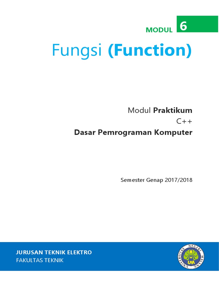 Dasar Pemrograman Modul 6 Fungsi | PDF | Komputer | Teknologi & Rekayasa