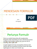 MENDESAIN FORMULIR YANG EFEKTIF