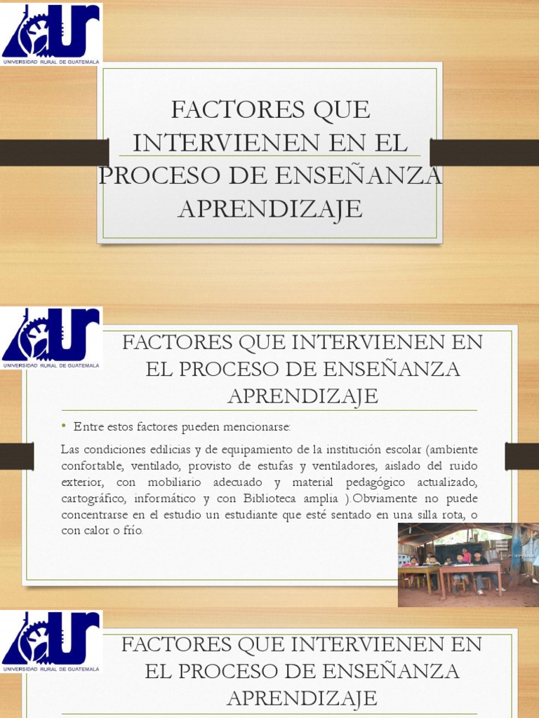 Factores en el Proceso Educativo | PDF | Comunicación | Aprendizaje