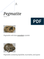 Pegmatite: Pegmatite With Blue Crystals