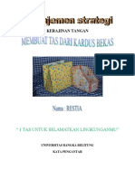 Membuat Tas dari Kardus Bekas