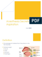 Anesthesia Secrets: Aspiration: Intern 張雅婷