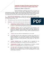 Customs Tariff (Determination of Origin of Products Under The Duty Free Tariff Preference Scheme For Least Developed Countries) Rules, 2015