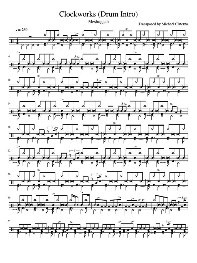 Clockworks (Drum Intro) PDF