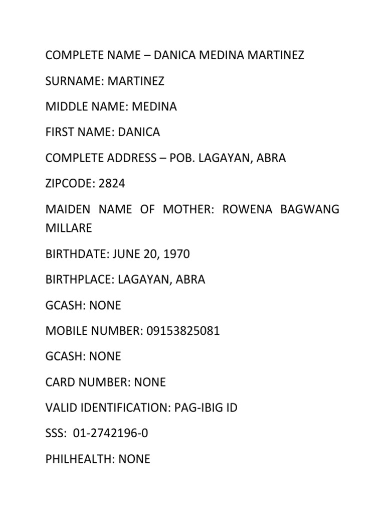 Complete Name | PDF