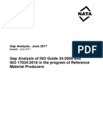 Gap Analysis of ISO Guide 34:2009 and ISO 17034:2016 in The Program of Reference Material Producers