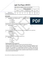 Sample Test Paper Duet PDF