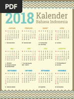 Kalender Indonesia 2018 Design Retro PDF