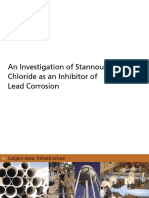 An Investigation of Stannous Chloride As An Inhibitor of Lead Corrosion