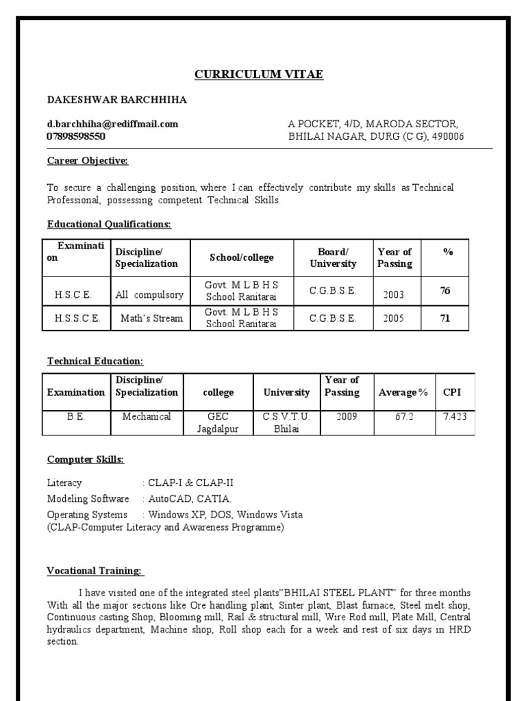 Resume 3 Steel Mill Technology