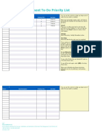 Excel Time Management To-Do Priority List