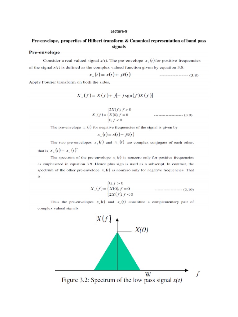 Properties of Hilbert Transform Canon PDF