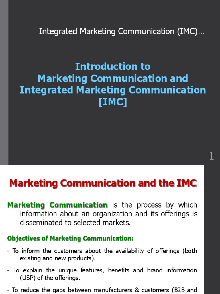 Introduction to Integrated Marketing Communication | PDF | Marketing ...