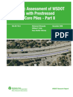 Seismic Assessment of WSDOT Bridges With Prestressed Hollow Core Piles - Part II