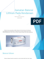 Keselamatan Baterai Lithium Pada Kendaraan