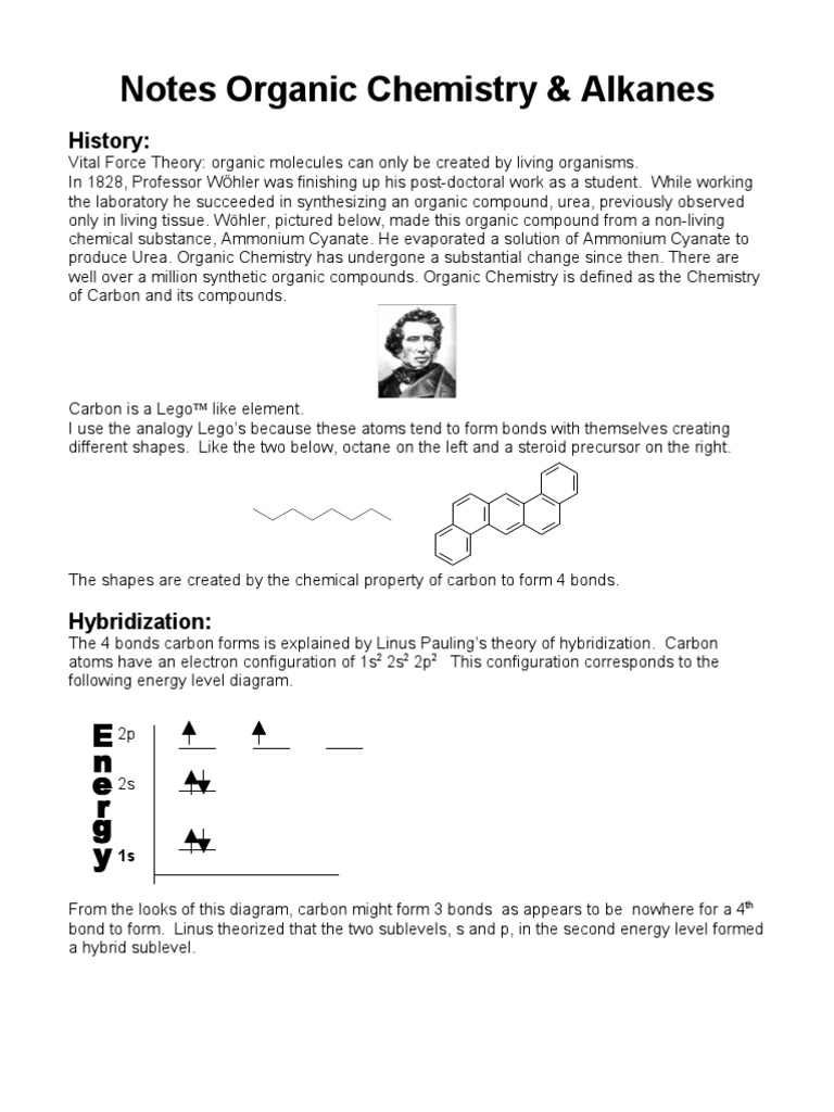 Notes Organic Chemistry and Alkanes | PDF | International Union Of Pure ...