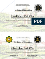Angel Mariz Culi: Certificate of Recognition