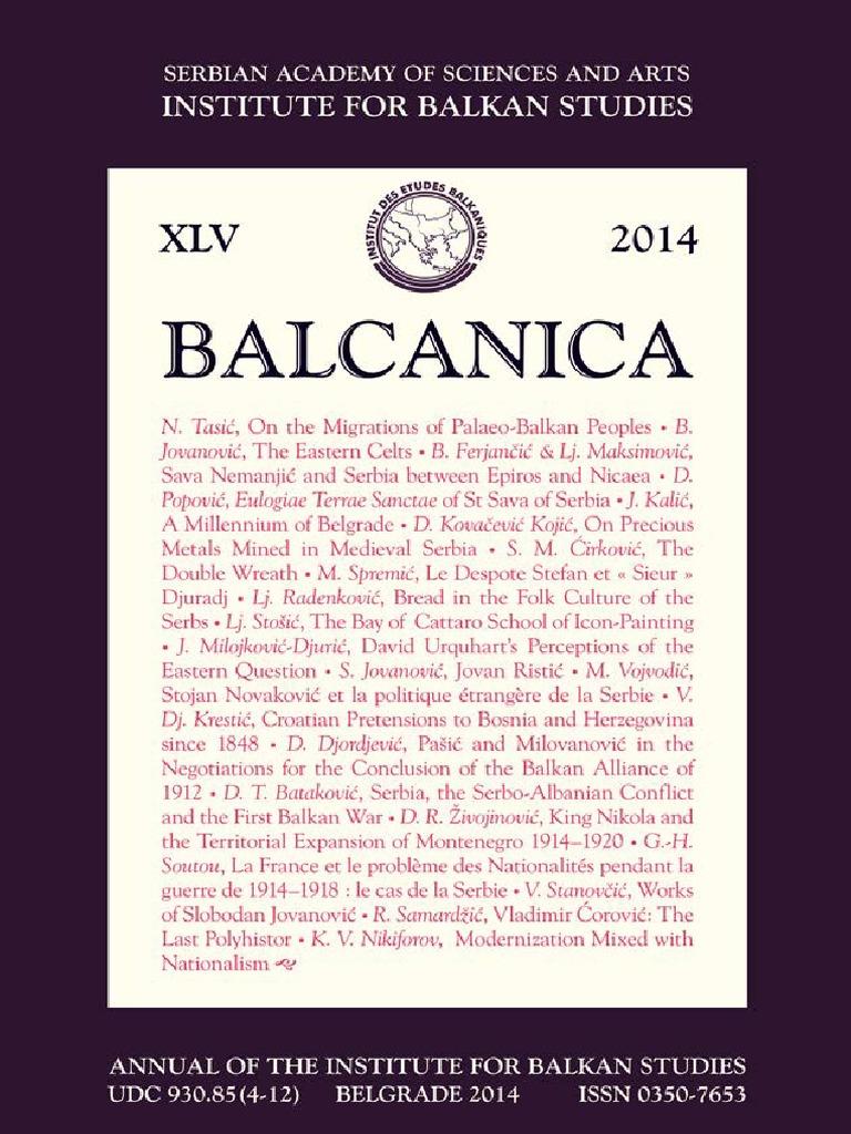 Balcanica 2014.pdf | Serbia | Balkans