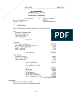 Example Letters, Notices, and Forms March 2014: Billing Example Contractor Bill To Cdot Contractor Letterhead