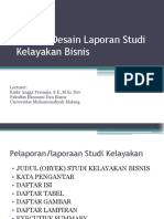 Format Desain Studi Kelayakan Bisnis