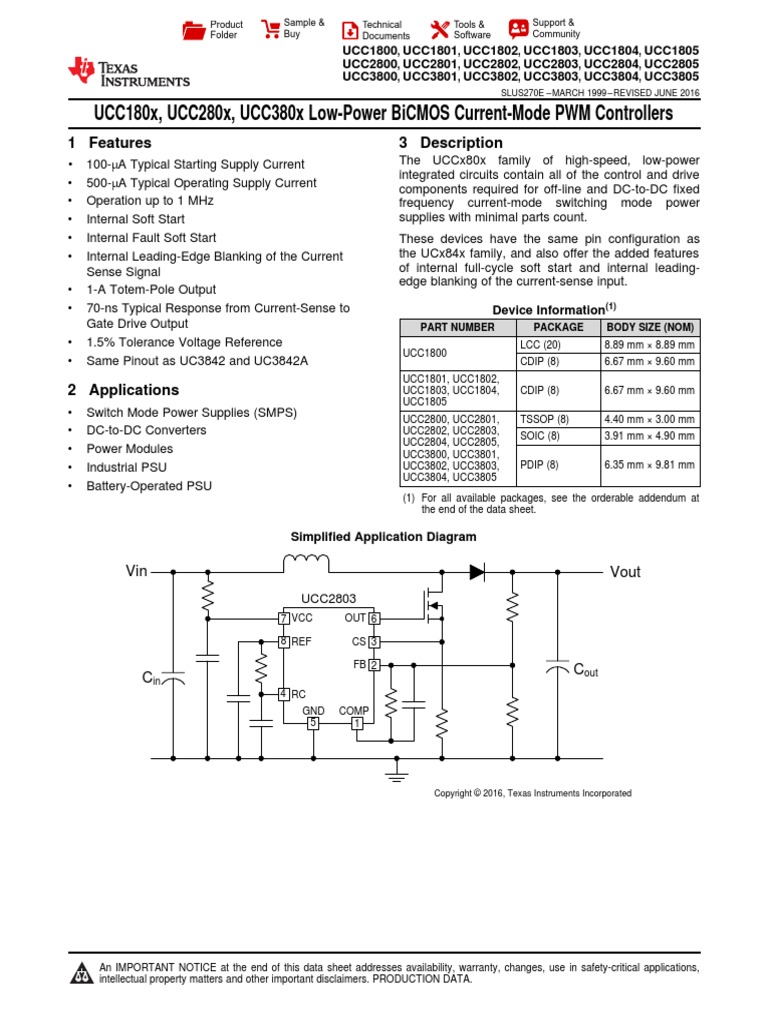 Ucc 1801 | PDF | Capacitor | Amplifier