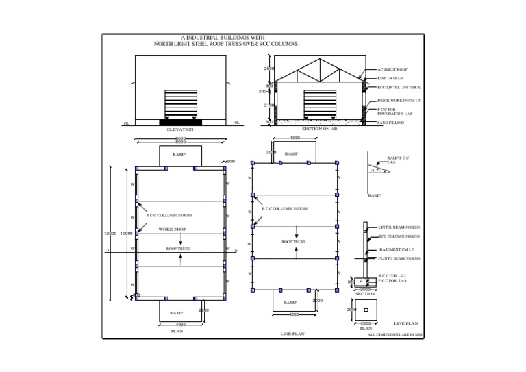 Industrial Building Steel Roof Truss Model Pdf Column Components