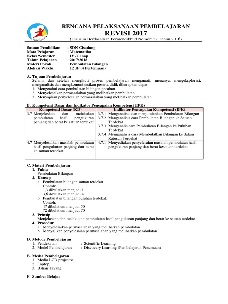 Contoh Rpp Menurut Permendikbud No 22 Tahun 2019 Temukan