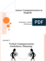 Business Communication in English: Romanian - American University Fall Semester 2017