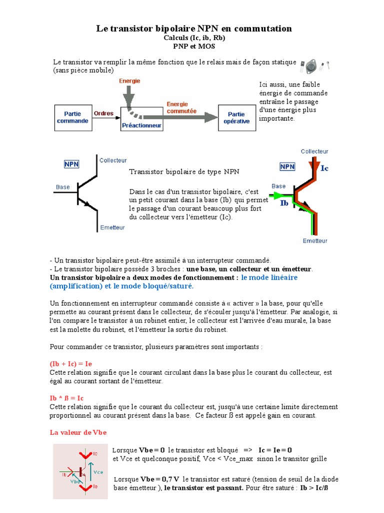 cours_transistor.pdf Transistor bipolaire Semiconducteurs