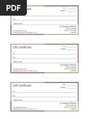 Gift Certificate
