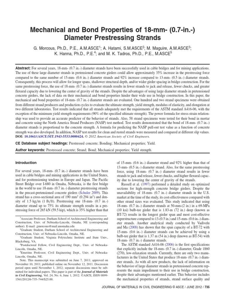 Mechanical and Bond Properties | PDF | Strength Of Materials ...
