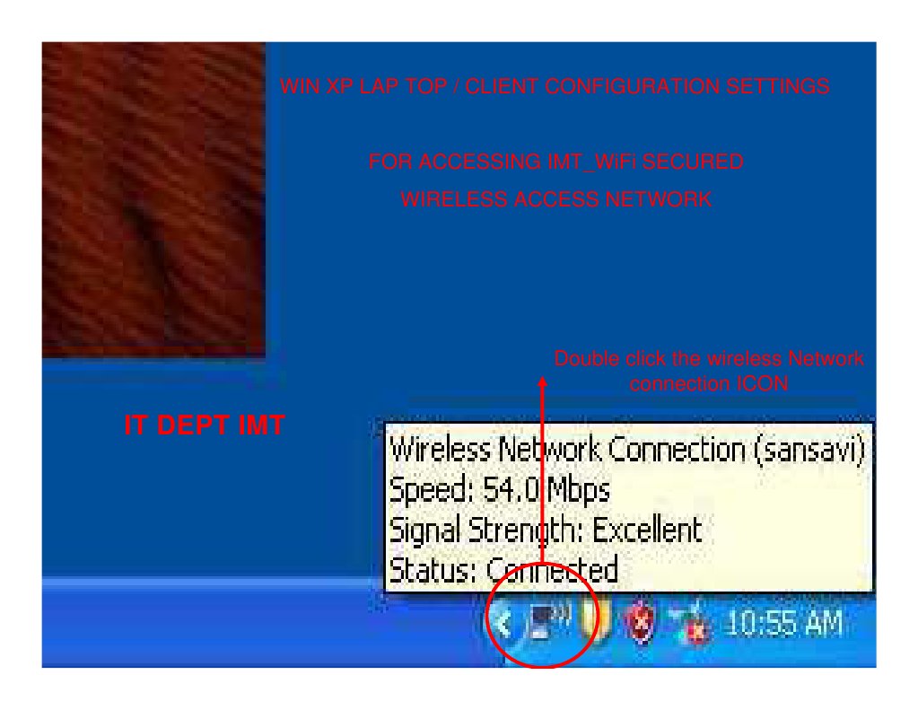 Configuring IMT WiFi on Windows XP | PDF | Computers
