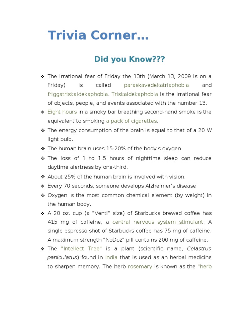 Trivias | PDF