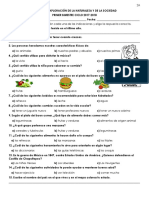 Examen de Exploración, 2do Grado, 1er Bimestre.