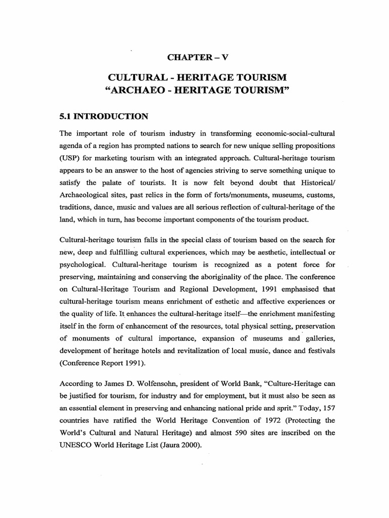 15 Chapter 5 | PDF | Cultural Heritage | Tourism