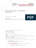 5 Eaux de Distribution - Traitements Spécifiques