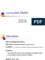 Correction Factor: Saifuddin Arief December 2004