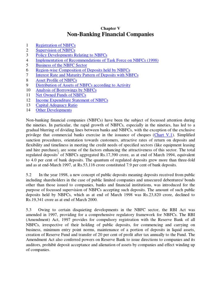 Rbi NBFC | PDF | Non Bank Financial Institution | Reserve Bank Of India