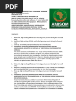 Outgoing AMISOM Force Commander honoured by the Somali government.