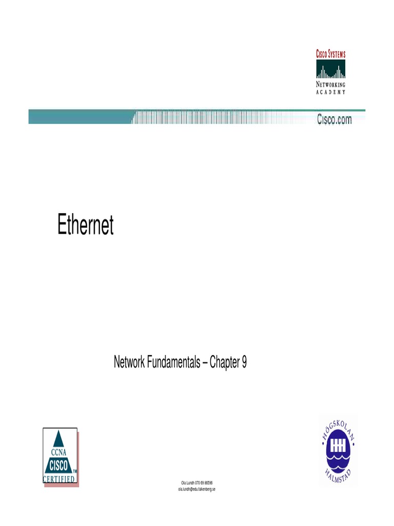 Ethernet: Network Fundamentals - Chapter 9 | PDF | Ethernet | Network ...