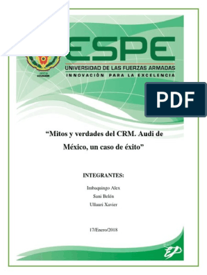 Trabajo Caso Audi Gestion De La Relacion Con El Cliente Marketing