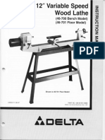 Delta Wood Lathe Instruction Manual PDF