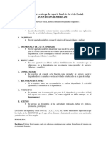 Requisitos para Entrega de Reporte Final de Servicio Social