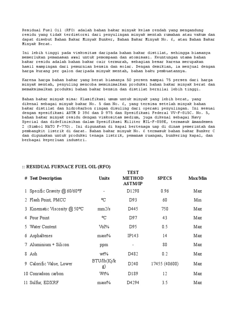 Pengertian dan Klasifikasi RFO | PDF